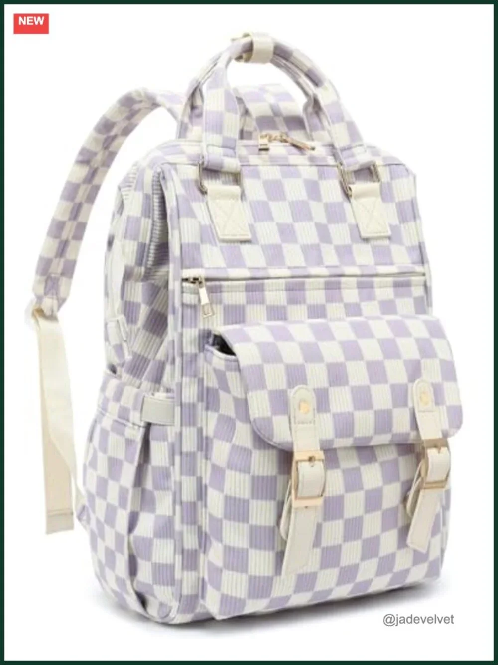 Corduroy Laptop Backpack 15.6 Inch Bookbag for Women Girls School Travel Daypack